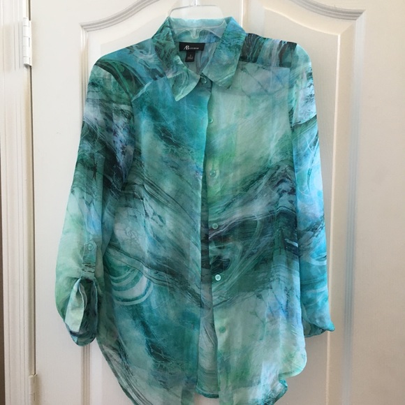 Sheer ab studio blouse small - Picture 1 of 4